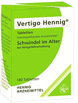 Vertigo Hennig: Schwindel im Alter bei Hirngefäßverkalkung, Homöopathisches Arzneimittel, 180 Tabletten
