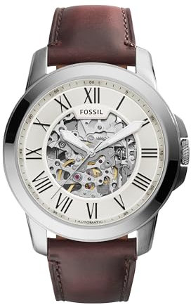 Fossil Grant Automatik mit braunem Lederarmband für Herren ME3099