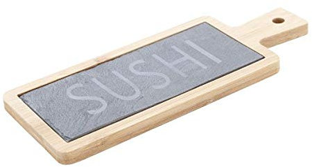 Cosy&Trendy 3156194 Planche apéro Ardoise/Bambou, 23x9xh1 Cm