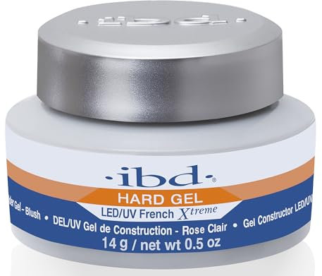 IBD Hard Gel - LED/UV French Xtreme Blush, 14 g - MADE IN USA - Premium build-up gel for gel nails