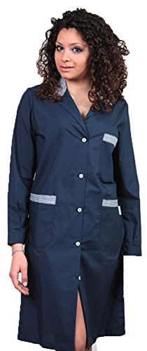Fratelliditalia Blouse de travail bicolore, pour femme, pour nettoyage domestique, ouvrière, opératrice production alimentaire