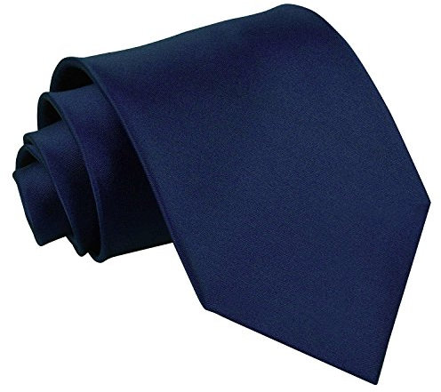 Cravate Satin Bleu Marin