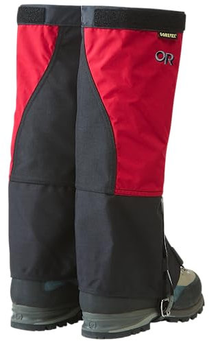 Outdoor Research Expedition Crocodiles Gamaschen, Herren, Men's Expedition Crocodile Gaiters, Chili/Black, Small