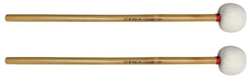 GEWA Mailloches Tambour Tête en liège avec feutre de haute qualité 40 mm manche en bambou (paire)