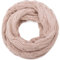 style3 Strick Loop-Schal mit Zopfmuster Winterschal (Beige)