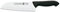3 Claveles Cuchillo santoku alveolado Proflex de 18 cm, Acero Inoxidable, Negro