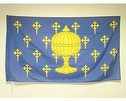 AZ FLAG Bandera del Reino DE Galicia 409-1833 150x90cm para Palo - Bandera GALLEGA Antigua 90 x 150 cm