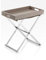 JOOP! HOMELINE, Beistelltisch klappbar mit Tablett L, Grau Chrom
