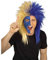 Rubie 's Costume Sports Fan Perücke, Einheitsgröße, blau/goldfarben