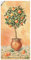 ARTland Wanddeko Wandtattoo selbstklebende Vinylfolie 50x100 cm Botanik Pflanzen Topfpflanze Malerei Orange Orangenbaum I T5HX