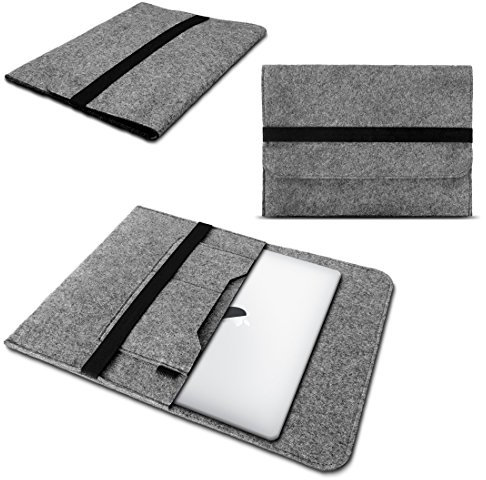 Laptop Schutzhülle für Apple MacBook Air 13.3 aus Filz mit Innentaschen Sleeve Hülle Tasche Cover 13 Zoll Notebook Case Tasche NAUCI