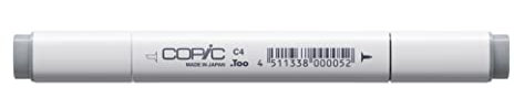 COPIC Classic Marker Typ C - 4, cool gray No. 4, professioneller Layoutmarker, mit einer breiten und einer feinen Spitze