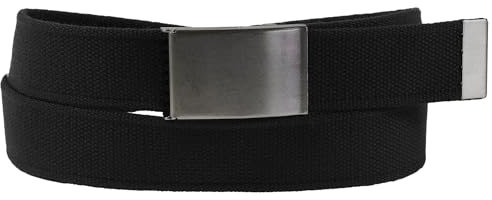 Harrys-Collection Damen Herren Stoff Gürtel 40 mm Breite starkes Band! 12 Farben, Farben:schwarz
