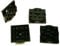 4 Stück LEGO Drehteller 4x4 Noppen dünn in Schwarz.