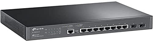 TP-Link TL-SG3210 Managed LAN Switch 8 Port Netzwerk Switch mit 2 SFP Ports (Zentrales Cloud-Management, Omada-SDN, QoS, IGMP-Snooping, LAN Verteiler) Geschäfts-Netzwerk