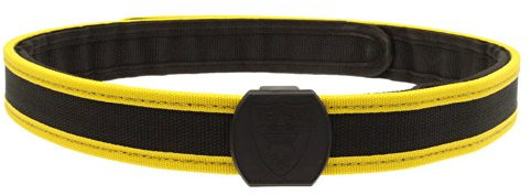 BEGADI Versteifter, Zweiteiliger IPSC Gürtel aus Nylon - gelb/schwarz, Größe:XXL