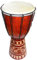 One World is Enough Authentische Afrikanische Stil Gitarre 40 cm Hohe Handgeschnitzte Djembe Trommel / Bongo Trommel - Naturfarben, Fairer Handel