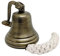 Glocke aus Messing, 17,78 cm, antik, für Schule, Kneipe & Empfang mit Kordel