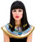 wicked Damenperücke, Cleopatra Perücke mit Fransen und Goldflechten, ägyptische Kostüme Wicked