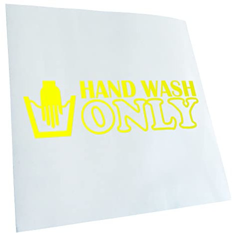 Autoaufkleber - Hand Wash Only - Heckscheibe Auto Aufkleber wetterfest für Kfz LKW Mofa Truck - Sticker außen selbstklebend Tuning Zubehör für Fenster Fahrzeug Scheibe