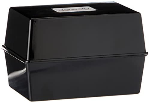 Deflecto® 5 x 3 Card Index Box Black