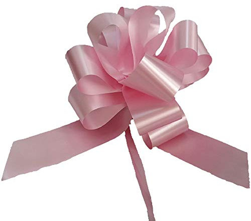 BOLIS 50 Coccarde Granfiocco Grandi da Antenna per Matrimonio (Rosa), 5 cm