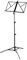 Kirstein Notenständer Light - mit Tasche - Bodenschonende Kunststofffüße - Individuell verstellbare Höhe ca. 55-100 cm - Gewicht ca. 1 kg - Schwarz