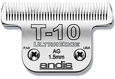 Andis Carbon-Infused Steel UltraEdge Dog Clipper Blade, Size-T-10, 1/6-Inch Cut Length (22305)