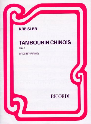 KREISLER - Tambourin Chinois para Violin y Piano