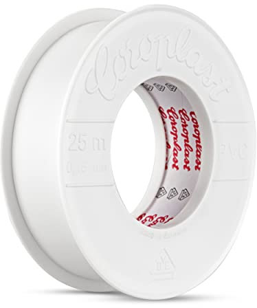 REV 0518217777 Isolierband, Klebeband 25m. Zum Isolieren von Kabeln. 25 x 0,15 mm, weiss