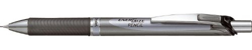 Pentel 12 Stück Druckbleistifte – High PL77, silber/schwarz Dicke von Minen: 0,7 mm