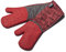 Zeal Silicone Heavy Duty Double Oven Gloves Mitts Red (94 cm Long) – Script
