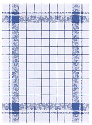 Das Jacquard Francais 20550 Geschirrtuch Erdbeeren Baumwolle blau DE FRANCE 80 x 60 cm