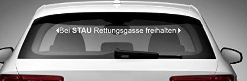 Dinger-Design Aufkleber Bei Stau Rettungsgasse freihalten Feuerwehr, DRK, Polizei, THW 60 cm