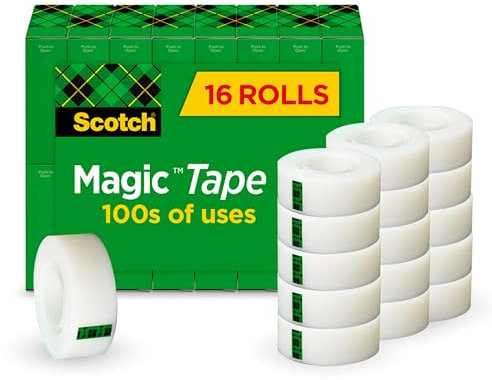 Scotch Magic Tape 3/10,2 x 2.540 cm 16 Rolls Transparent, matt