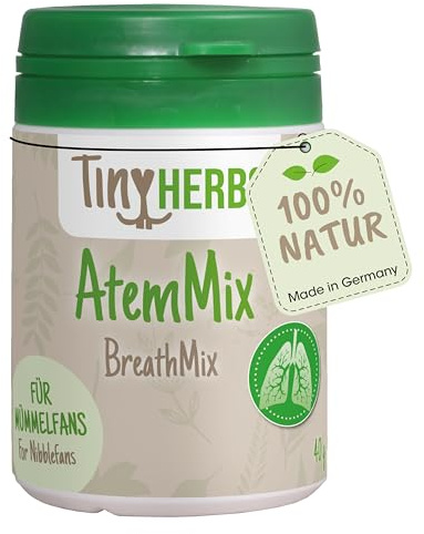 cdVet Naturprodukte Nager AtemMix 40 g - Kaninchen - Meerschweinchen - Stabilisierung der Schleimhäute - fördert Immunabwehr+Funktion der Atemwege -Herz-Kreislaufsystem - Bronchialkräuter -