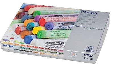 Schmincke – Pastell, 30 Farben, Mehrzweck, 77 230 097, Kartonset mit 30 Pastellstiften, handgefertigt Pastelle, brillante, samtmatte, höchst lichtechte Farbtöne