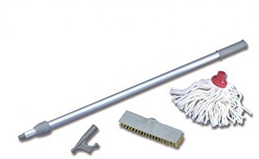 4 PIECE KIT BOAT HOOK BRUSH and SPONGE CLEANING MAINTENANCE