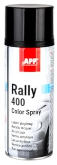 APP Rally 400 Color Spray - Bombe de peinture noir brillante | Peinture acrylique en spray | Bombe peinture noir brillant pour toutes les surfaces avec une haute couverture | 400 ml