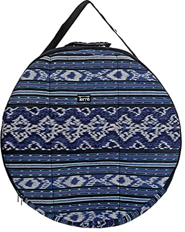Shamandrum Tasche aus Ikat Ø 60 cm für Schamanentrommel - im MYSEVENDO Set - Rund Ritual Drum Trageriemen Trommeltasche