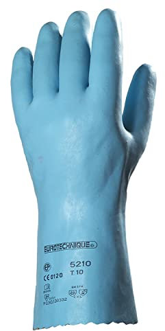 Euro Protection 5208 Paire de Gants Latex sur Jersey T8 Bleu
