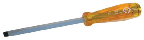 C.K Schraubendreher Kraftheft Schlitz 100 x 4 mm mit Stahlplatte im Griff