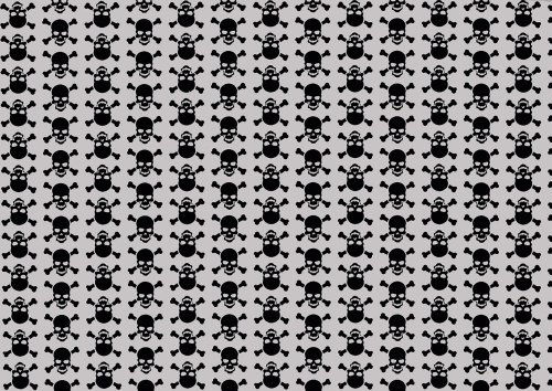 Fablon 45 cm x 15 m Roll Skulls