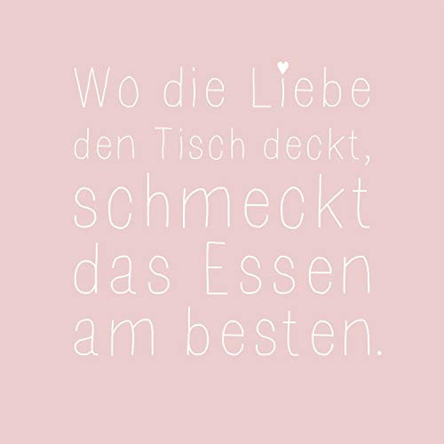 PET Serviette 33x33cm, Wo die Liebe den Tisch deckt