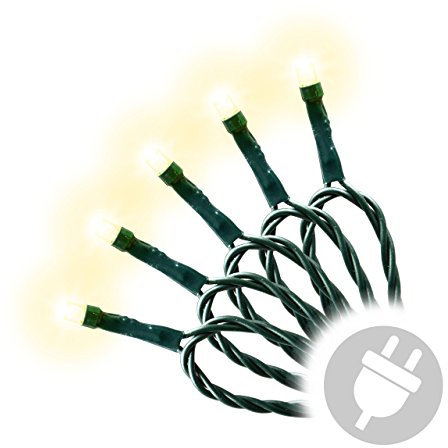 LED Lichterkette 50er warmweiß-grün ein Strang innen BI11583