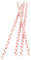 Kikkerland KKCU40-R Paille en Papier à Petit Pois Rouge/Blanc