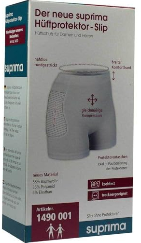 SUPRIMA Hüftprotektor-Slip Gr.L unisex o.Prot.weiß 1 St