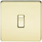 Knightsbridge SF8341PB Screwless 20 A 1-Gang DP Switch, Polished Brass
