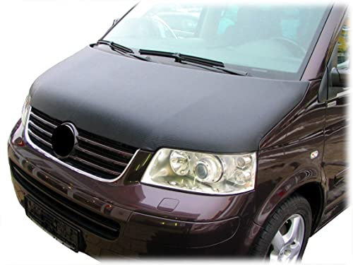 Carbon Optik AB-00341 Vollbra Bonnet Bra für die ganze Motorhaube kompatibel mit VW Volkswagen T5 2003-2009 Haubenbra Steinschlagschutz Tuning Bonnet Bra