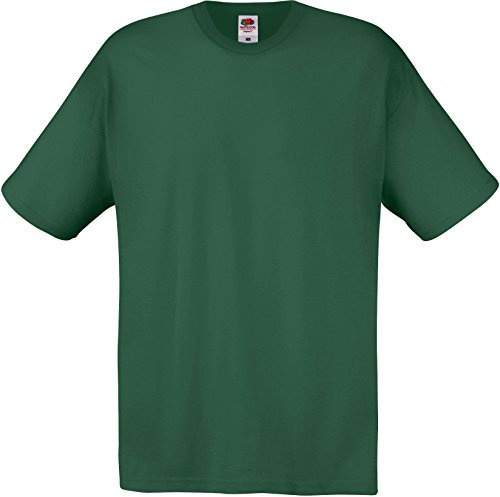Fruit of the Loom Men's Original T. T-Shirt, Bottle Green, X-Large